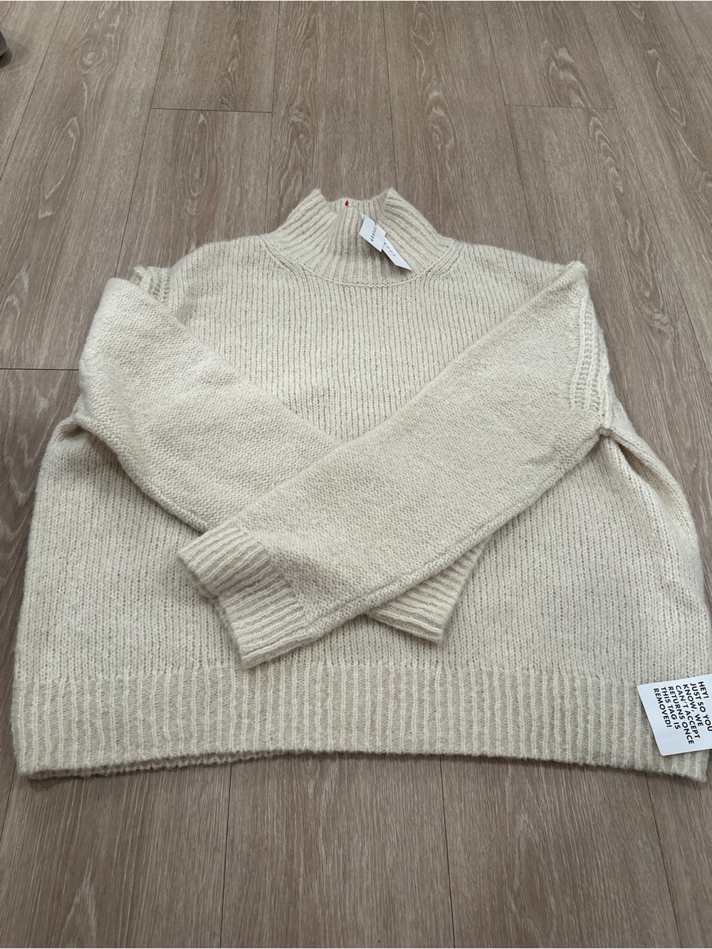 Topshop Roll Neck Knit Cream Women's Sweater NWT